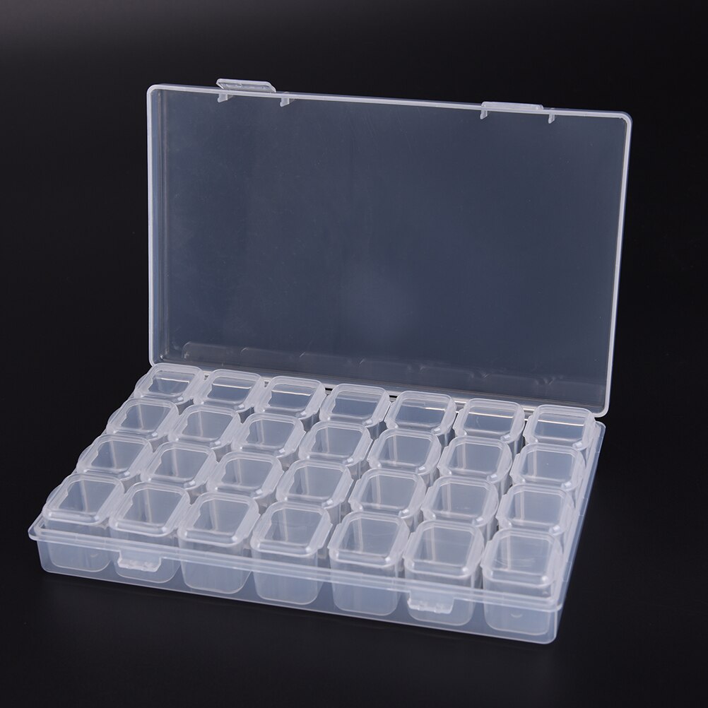 Adjustable Tool Container Storage Box Case 1pc 28 Single Slot Plastic Jewelry Ring Pill Craft Organizer 1.jpg