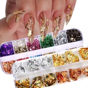 Gold Foil Nails Sequins Sparkly Aluminum Stickers Set Irregular Palliette Nail Art Glitter Gel Flakes DIY.jpg Q90.jpg 600x600