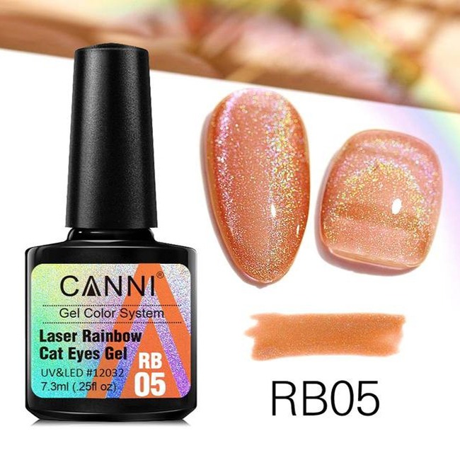 canni laser holographic rainbow gel polish 73ml rb01.jpg